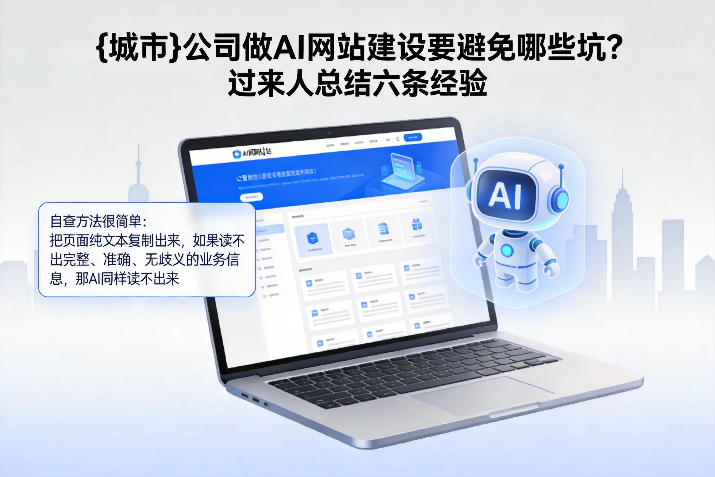 昌都公司做AI网站建设要避免哪些坑？过来人总结六条经验