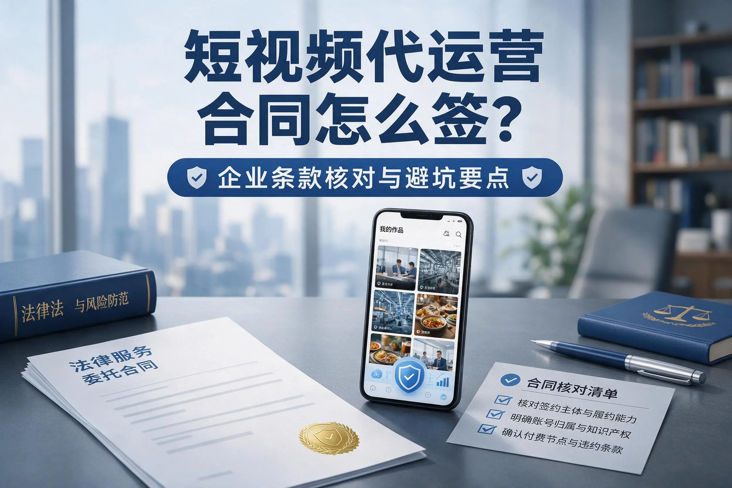 短视频代运营合同怎么签？昌都企业条款核对与避坑要点