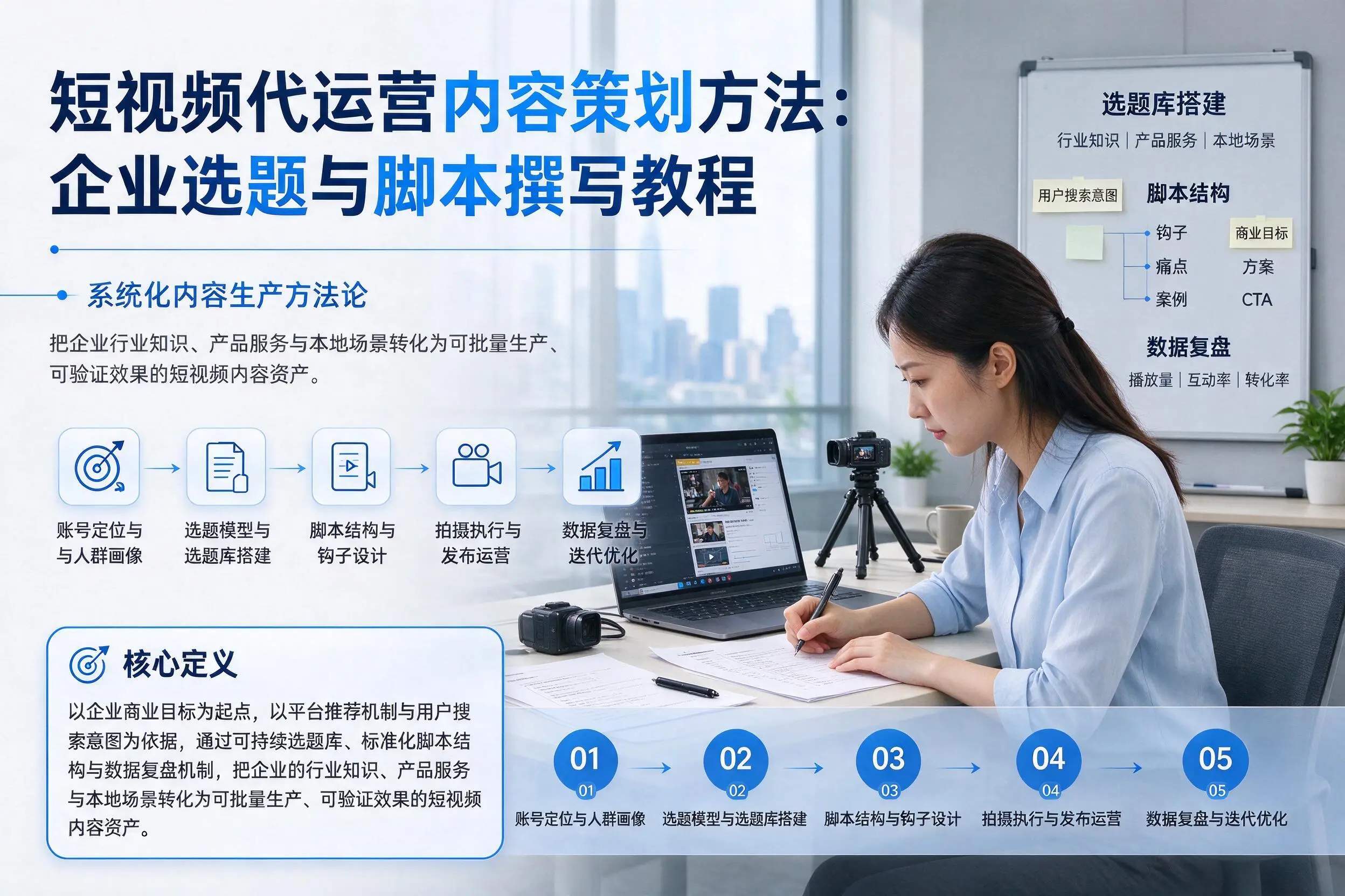 短视频代运营内容策划方法：昌都企业选题与脚本撰写教程