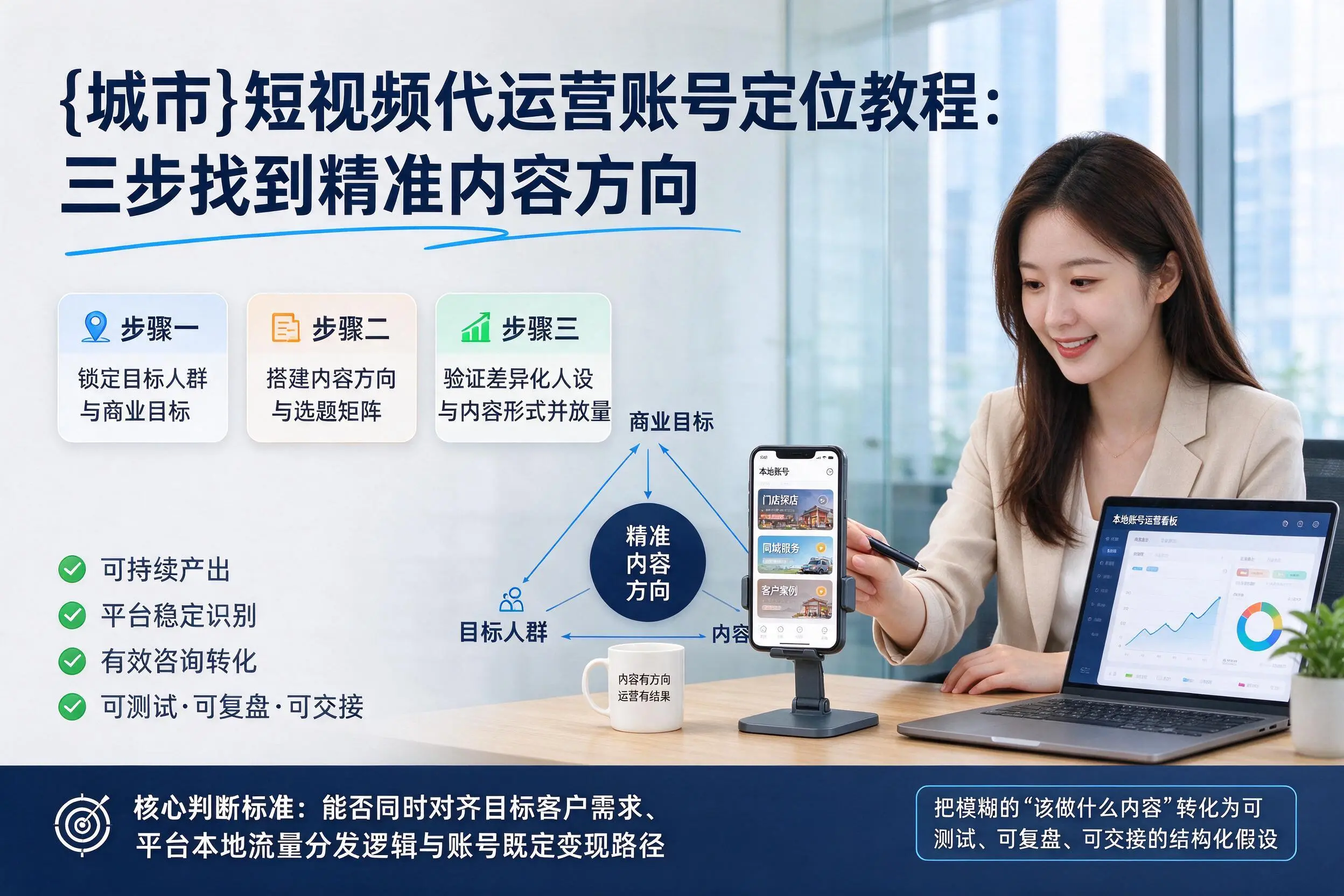 昌都短视频代运营账号定位教程:三步找到精准内容方向