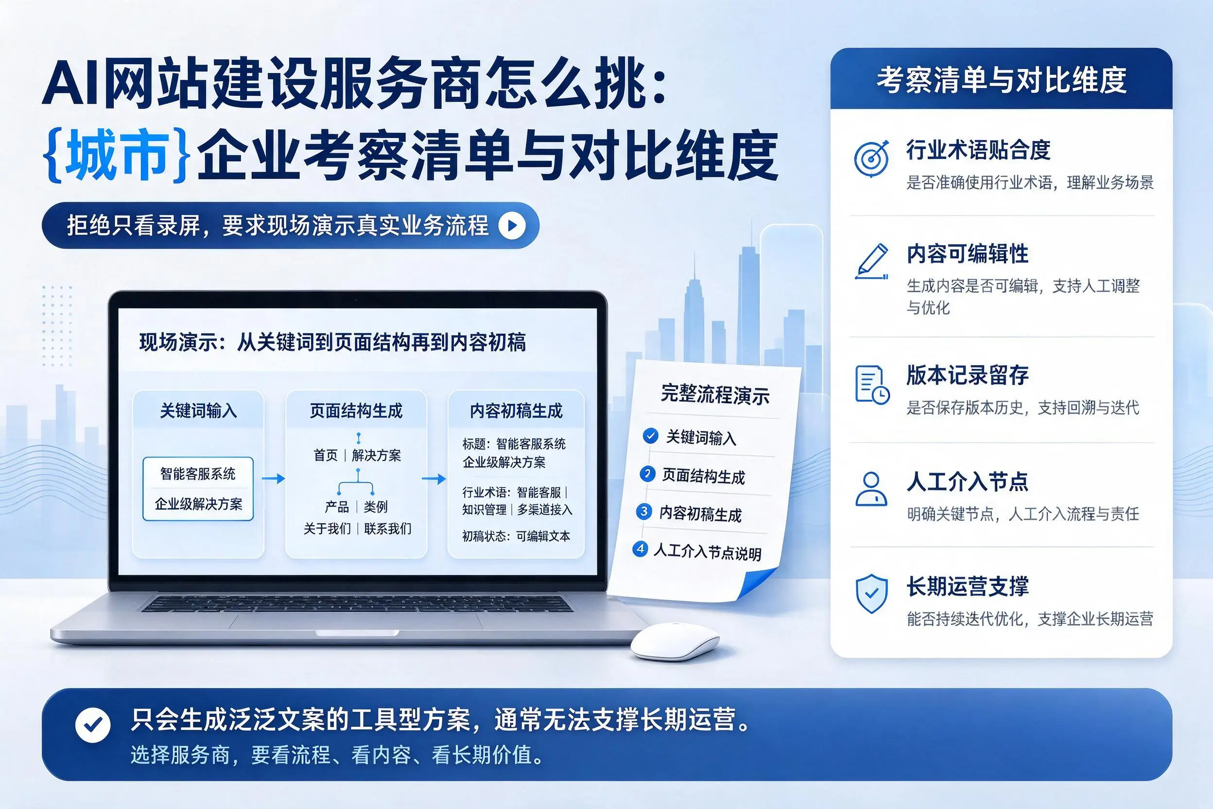 AI网站建设服务商怎么挑:昌都企业考察清单与对比维度